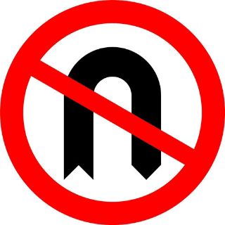 Picture of "No U Turn" Sign 