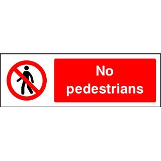 Picture of "No Pedestrians" Sign 