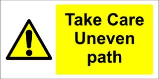 Picture of Take care uneven path 