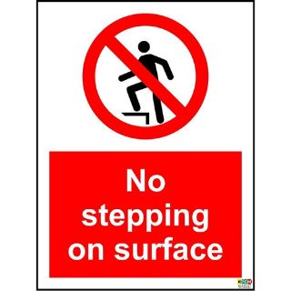 Picture of No Stepping On Surface Sign