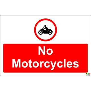 Picture of No Motorcycles Sign 
