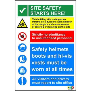 Picture of Site Safety Starts Here Safety Sign
