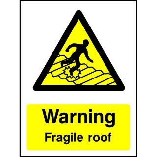Picture of "Warning Fragile Roof" Sign 