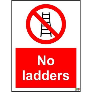 Picture of No Ladder Sign -
