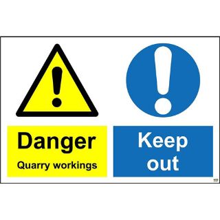 Picture of Danger Quarry Workings Keep Out Safety Sign