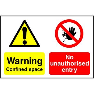Picture of "Warning Confined Space-No Authorised Entry" Sign 