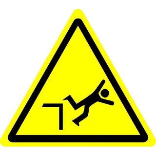 Picture of Warning Sudden Drop (Fall) Symbol