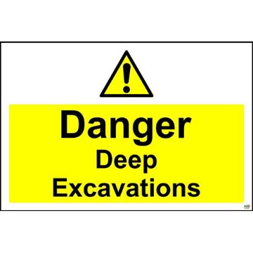 Picture of Danger Deep Excavations Sign