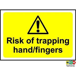 Picture of Warning Sign Risk Of Trapping Hand Finger Safety Sign