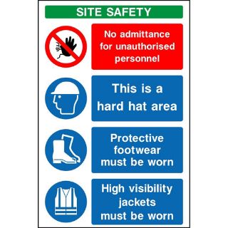 Picture of "Site Safety No Admittance" Sign