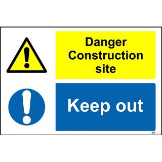 Picture of Danger Construction Site Keep Out Safety Sign