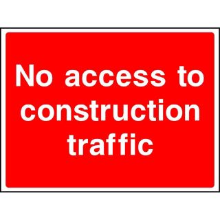 Picture of "No Access To Construction Traffic" Sign