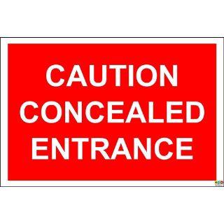 Picture of Caution Concealed Entrance Safety Sign 