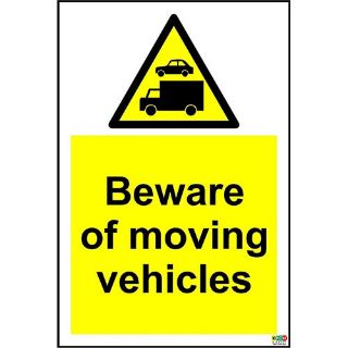 Picture of Warning Beware Of Moving Vehicles Safety Sign 