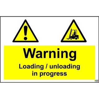 Picture of Warning Loading / Unloading In Progress Sign