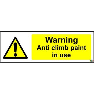 Picture of Warning Anti Climb Paint In Use Safety Sign