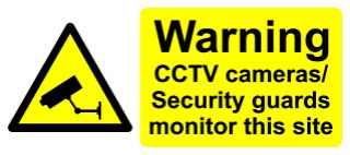 Picture of Warning Cctv Cameras Security Guards Monitor This Site Safety Sign