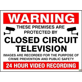 Picture of Warning These Premises Are Protected By Closed Circuit Television 