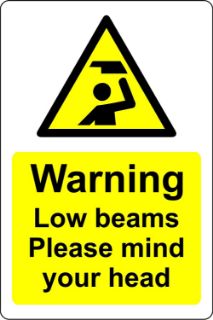 Picture of Warning low beams please mind your head 