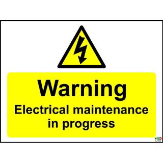 Picture of Warning Electrical Maintenance In Progress Sign