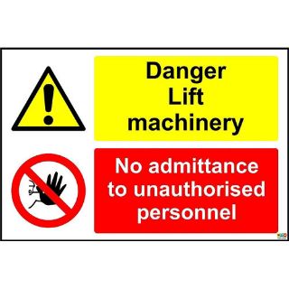 Picture of Danger Lift Machinery No Admittance Safety Sign