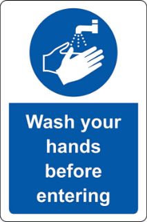 Picture of Wash your hands before entering 