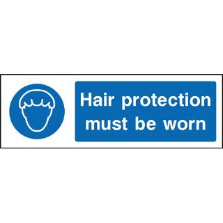 Picture of "Hair Protection Must Be Worn" Sign 