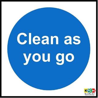 Picture of Clean As You Go Sign 
