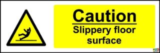 Picture of Warning Caution slippery floor surface 