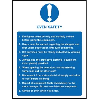 Picture of "Oven Safety"  Sign 