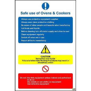 Picture of Safe Use Of Ovens & Cookers Sign