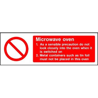 Picture of "Microwave Oven" Sign 