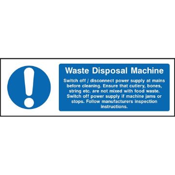 Picture of "Waste Disposal Machine" Sign 