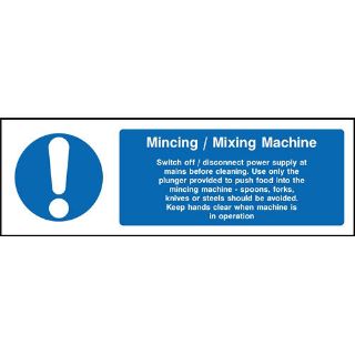 Picture of "Mincing/Mixing Machine" Sign 