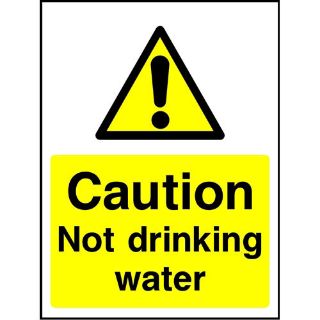 Picture of "Caution Not Drinking Water" Sign 