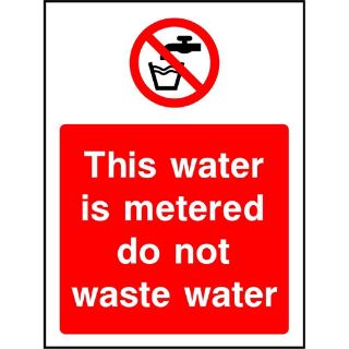Picture of "This Water Is Metered Do Not Waste Water" Sign 