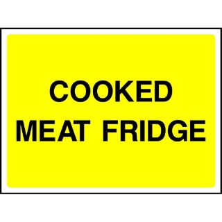 Picture of "Cooked  Meat Area" Sign 