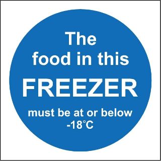 Picture of The food in this freezer must be kept at or below -18 