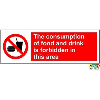 Picture of The Consumption Of Food And Drink Is Forbidden In This Area Sign