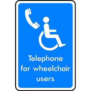 Picture of "Telephone For Wheelchair Users" Sign 
