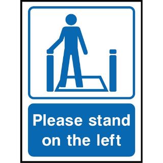 Picture of "Please Stand Of The Left" Sign 