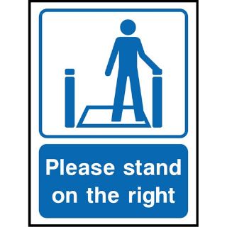 Picture of "Please Stand Of The Right" Sign 
