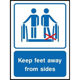 Picture of "Keep Feet Away From Sides" Sign 