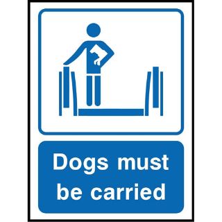 Picture of "Dogs Must Be Carried" Sign 