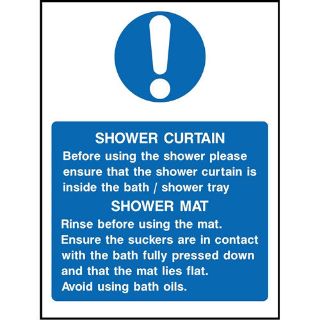 Picture of "Shower Curtain" Sign 