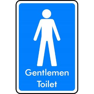 Picture of "Gentlemen Symbol Toilet Sign With Gentlemen Toilet Named On Sign" 