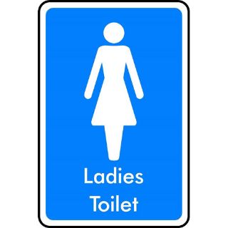 Picture of "Female Symbol Toilet Sign With Ladies Toilet Named On Sign" 