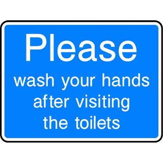 Picture of "Please Wash Your Hands After Visiting The Toilets" Sign 