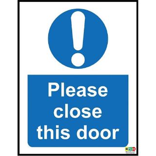 Picture of Please Close This Door Safety Sign