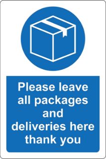 Picture of Please leave all packages and deliveries here 